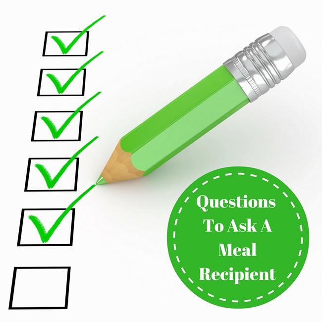 Questions To Ask A Meal Recipient