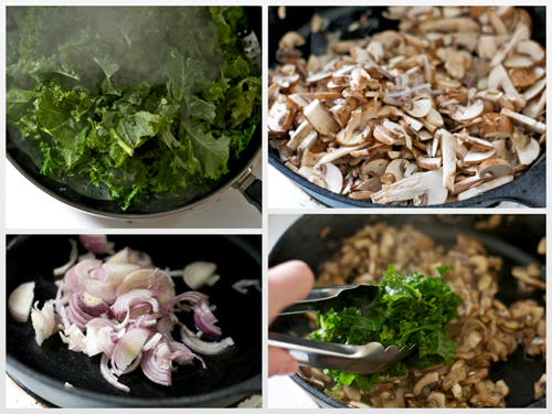 Kale and Mushroom Frittata, Dairy Free and Vegetarian