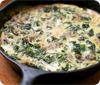 Kale and Mushroom Frittata, Dairy Free and Vegetarian