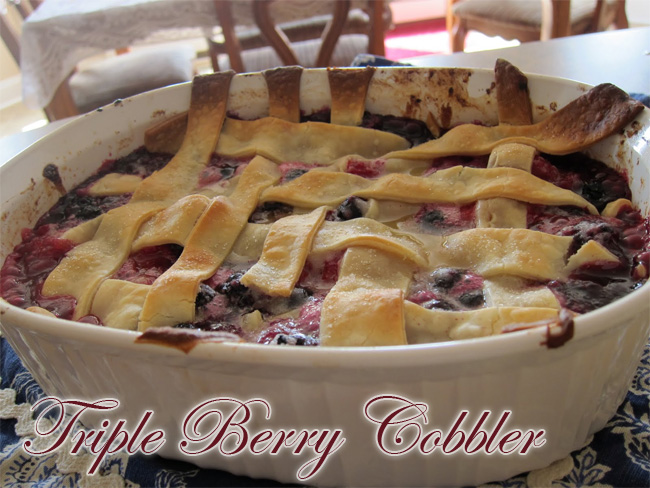 Triple Berry Cobbler