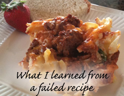 What I learned from a failed recipe