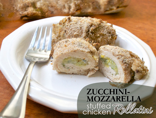 Zucchini-Mozzarella Stuffed Chicken Rollatini